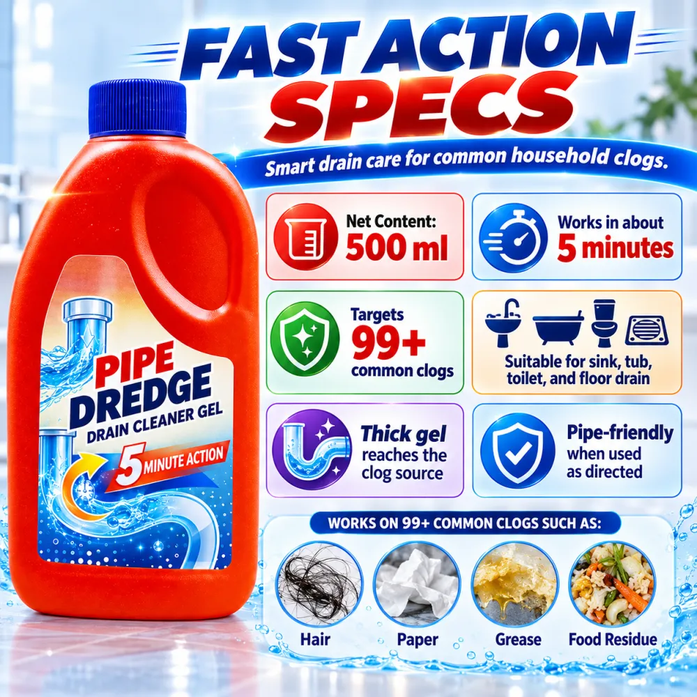 Powerful Drain Clog Remover Gel