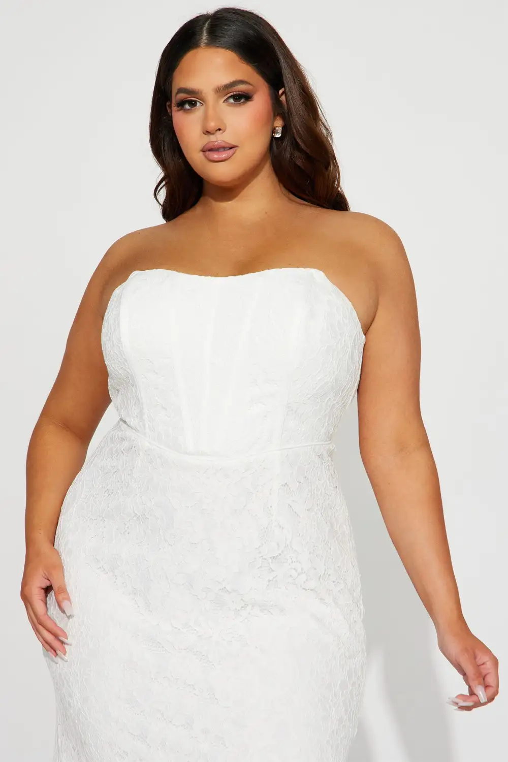 Sarah Lace Maxi Gown - White