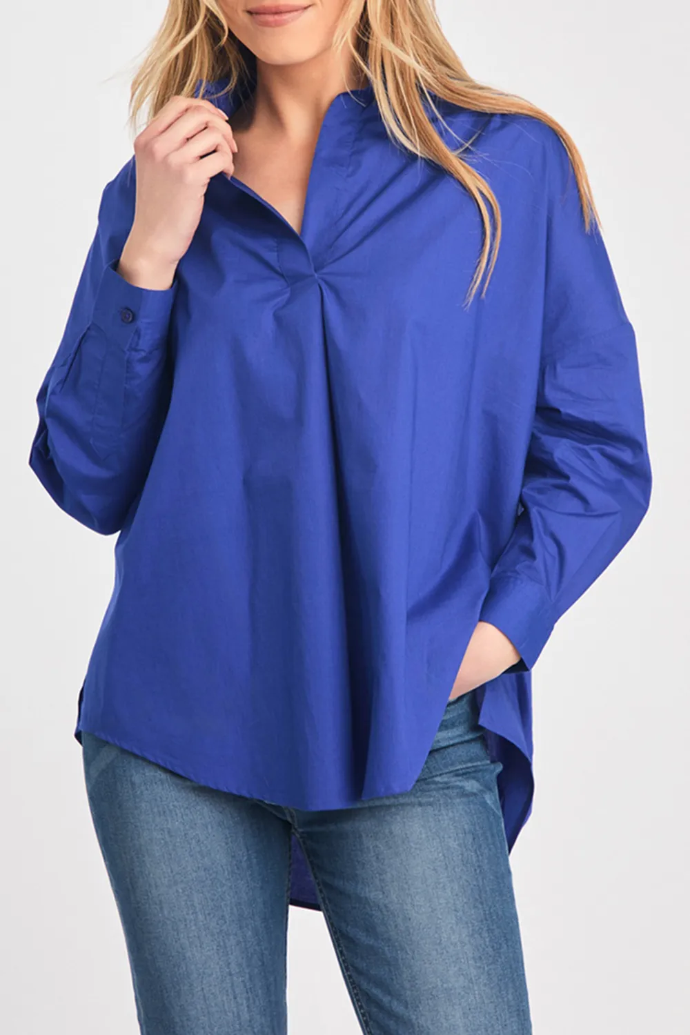 Cotton Long Sleeve Pullover Women's Shirt