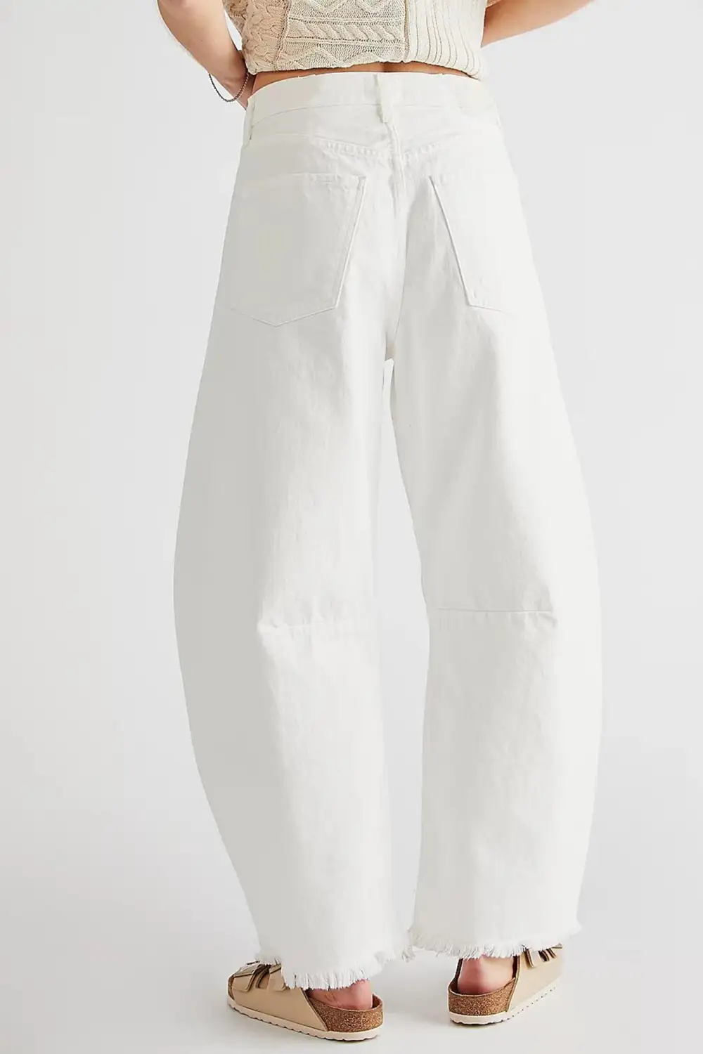 Cropped Straight Denim Pants