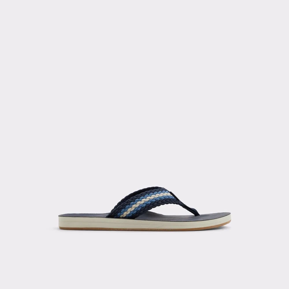 Flat Open Toe Slate Blue Flip Flops