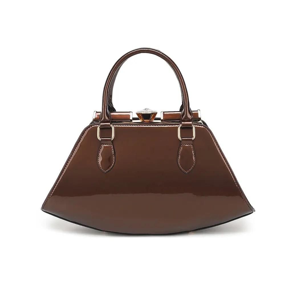 Easygoing Patent Leather Satchel Bag
