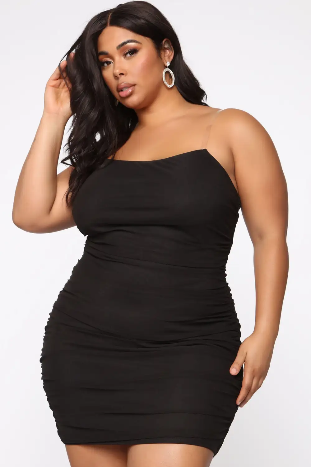Mesh Behavior Mini Dress - Black