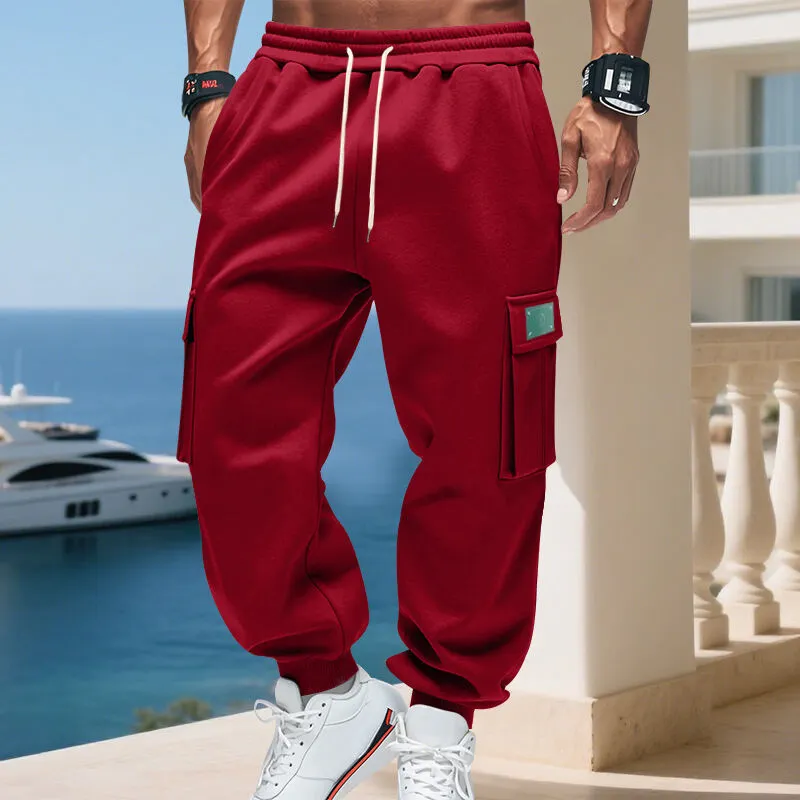 Men's Cargo Jogger Pants Waistband Utility Pockets Cargo Pants