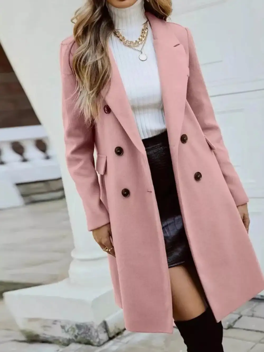 Double-breasted Longline Coat