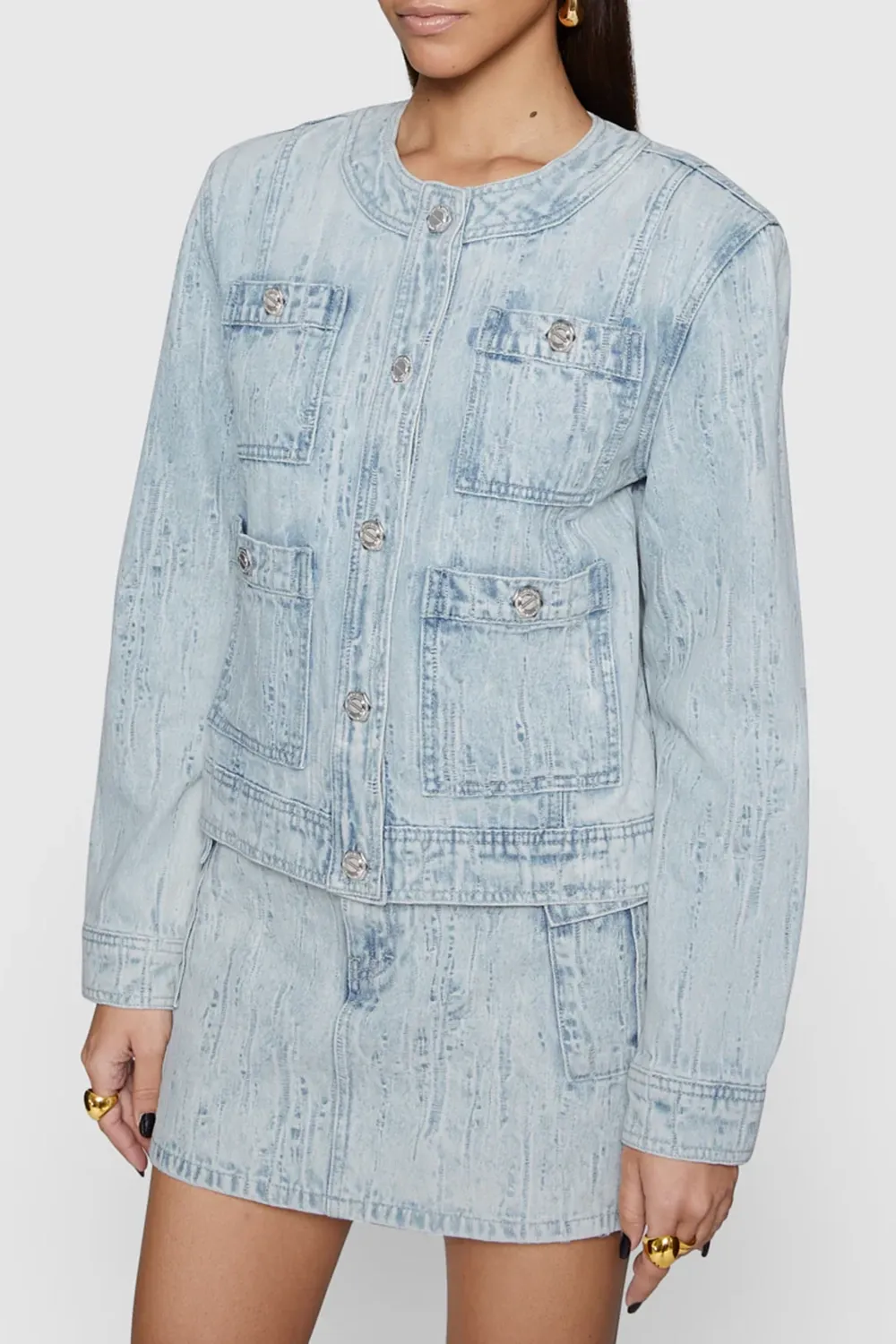 Women'S Stylish Pocket Denim Jacket