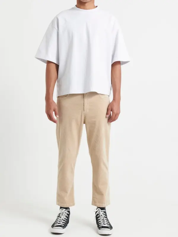Simple And soft Daily Slim Oat Pant