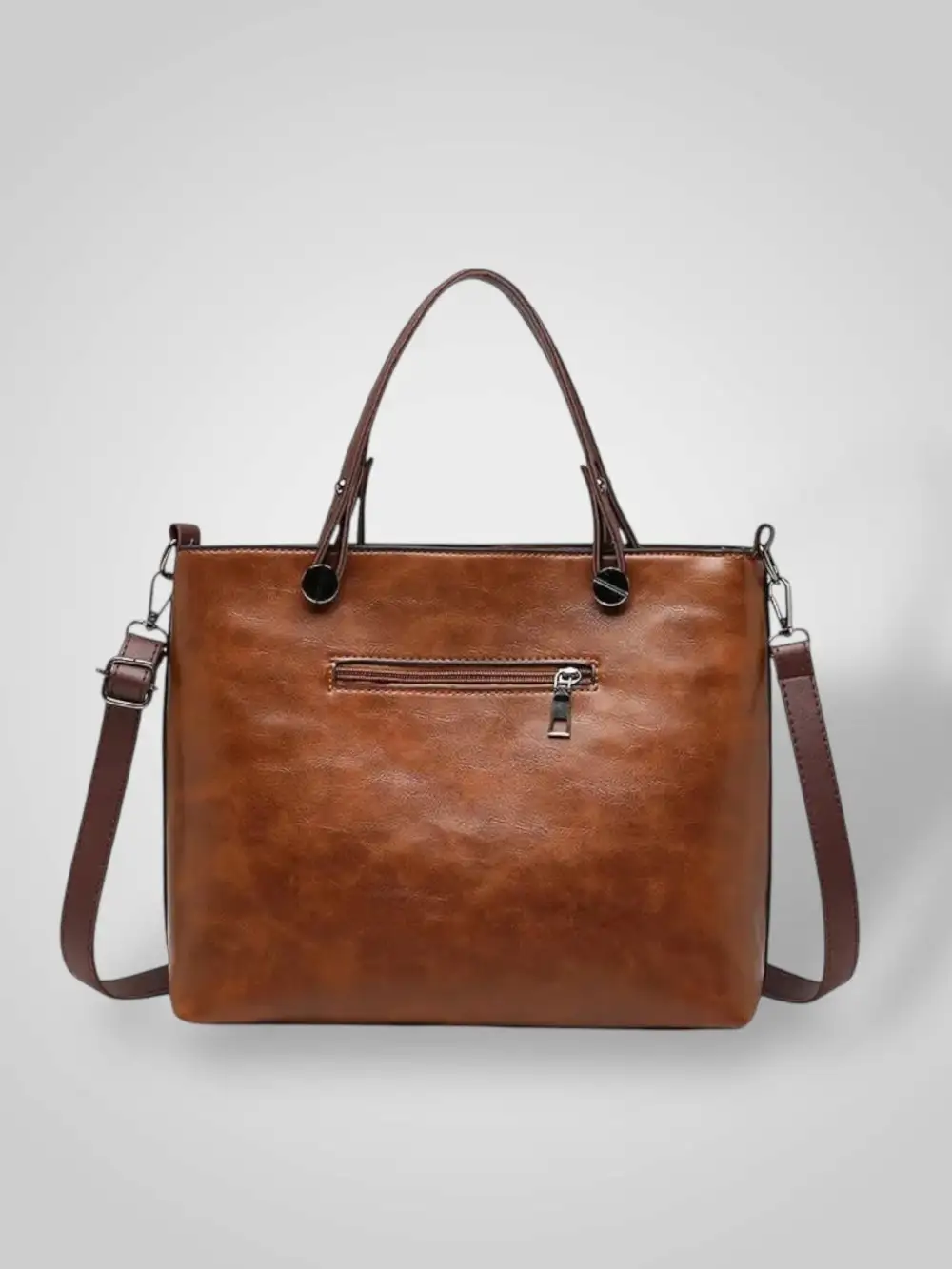 Structured Pebbled Leather Shoulder Bag