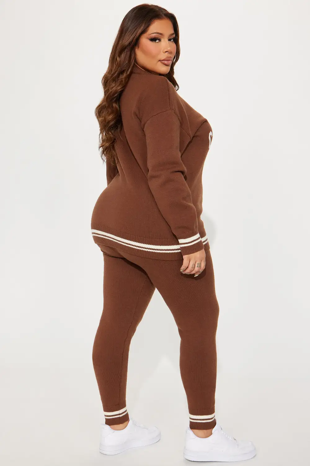 California Coast Sweater Legging Set - Brown Combo