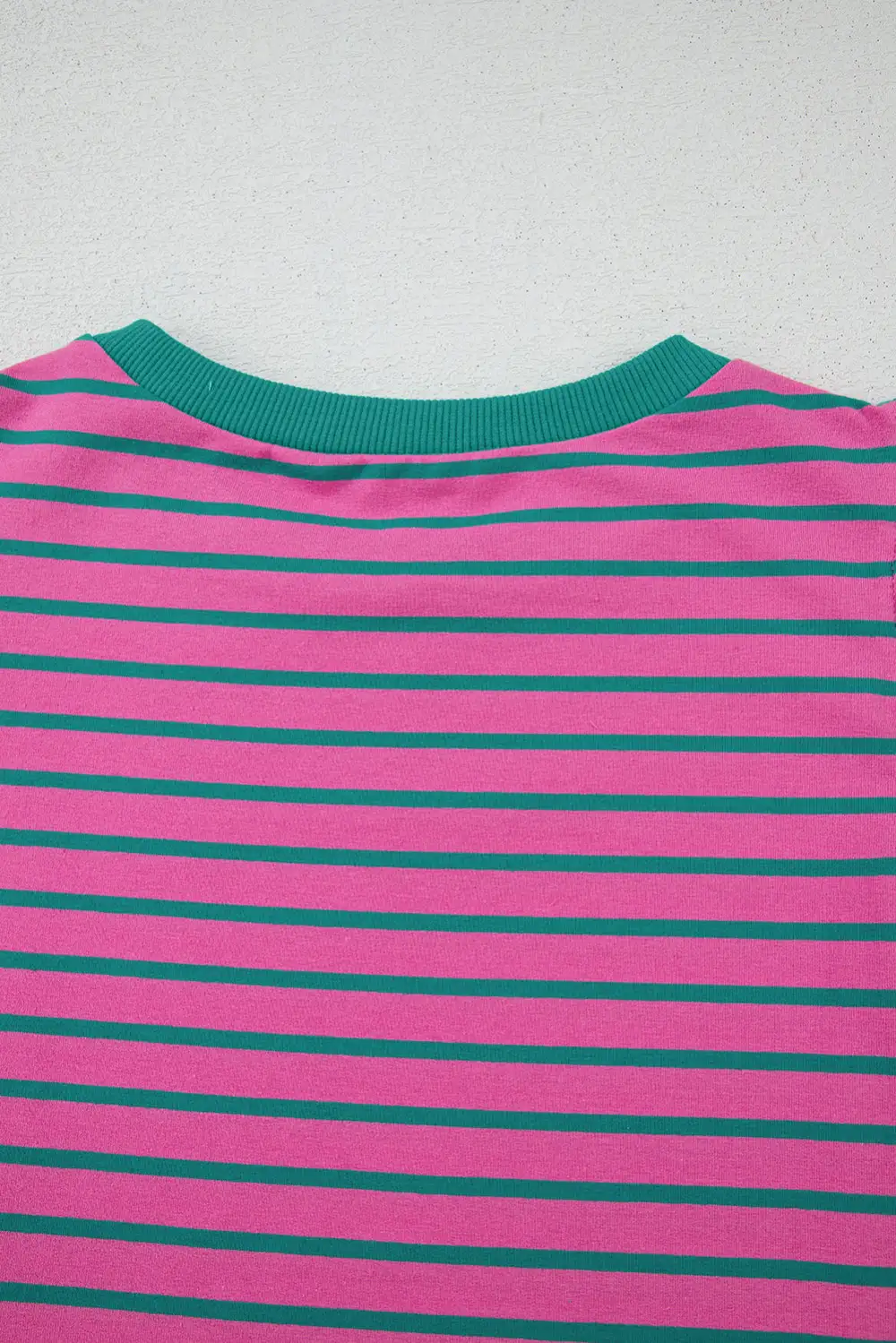 Everyday Striped Ruffled Crew Neck Blouse