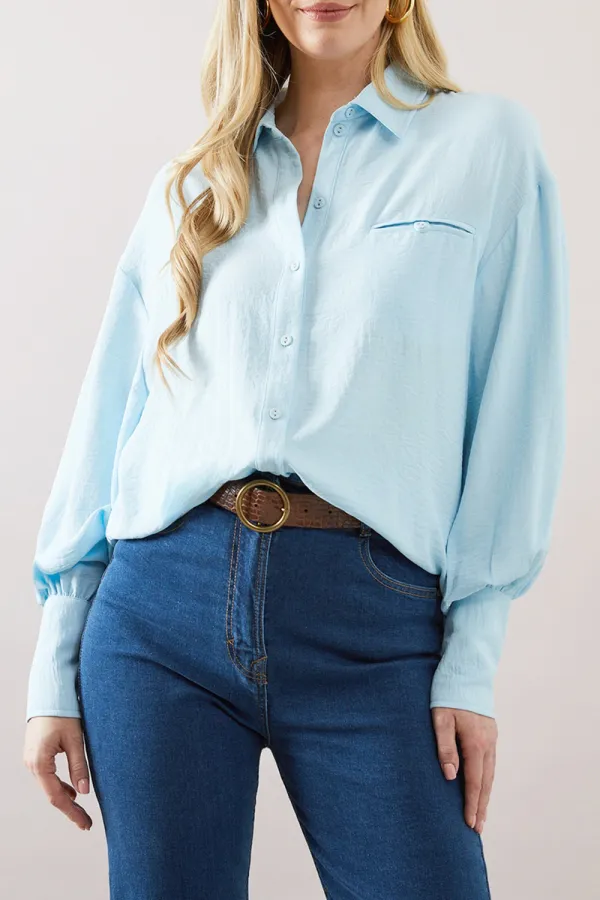 Loose Fit Women's Casual Shirt With Chest Pocket