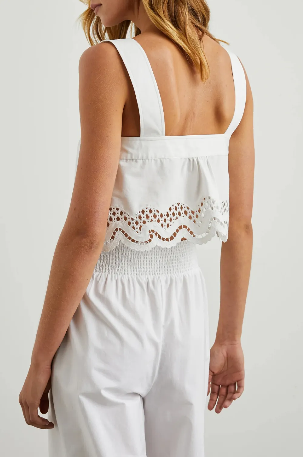 Art Print Square-Necked Top