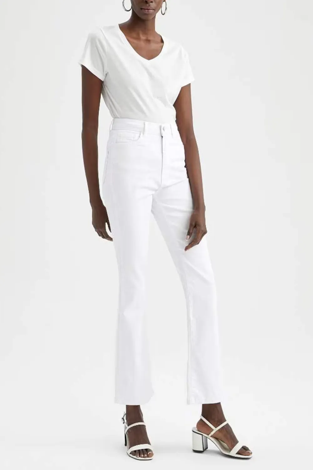 Flared Gabardine Trousers