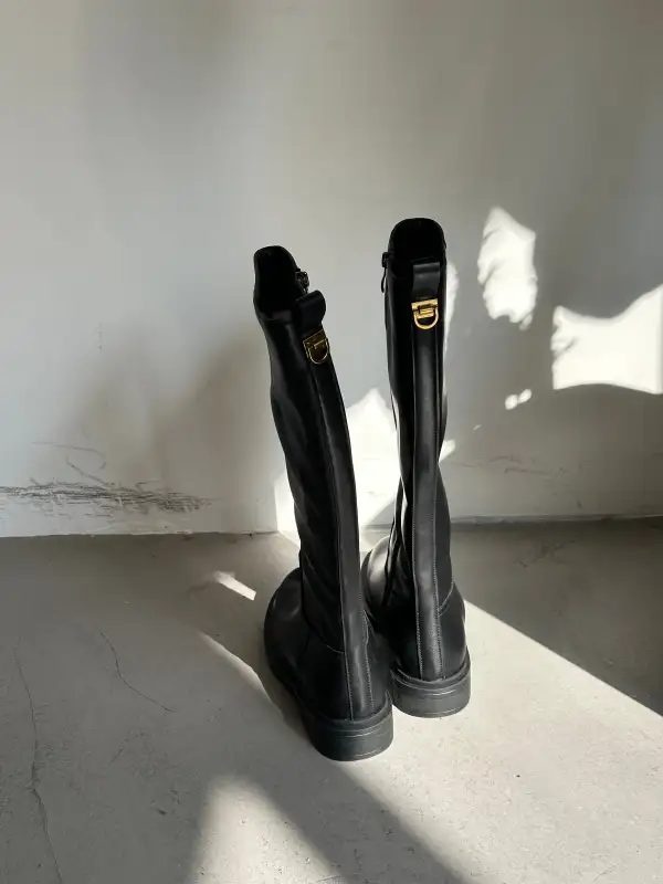 Calf Leather Daily Knee High Boots