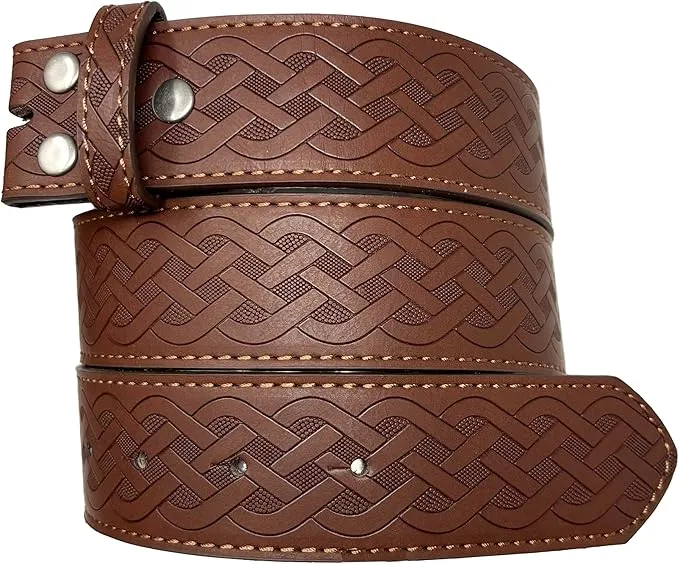 Distressed Edge Leather Belt Strap