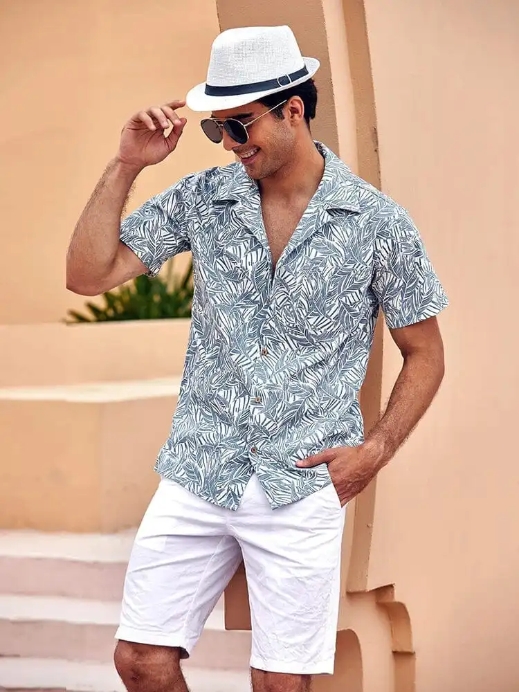 Soft Weave Cotton Linen Printed Shirt