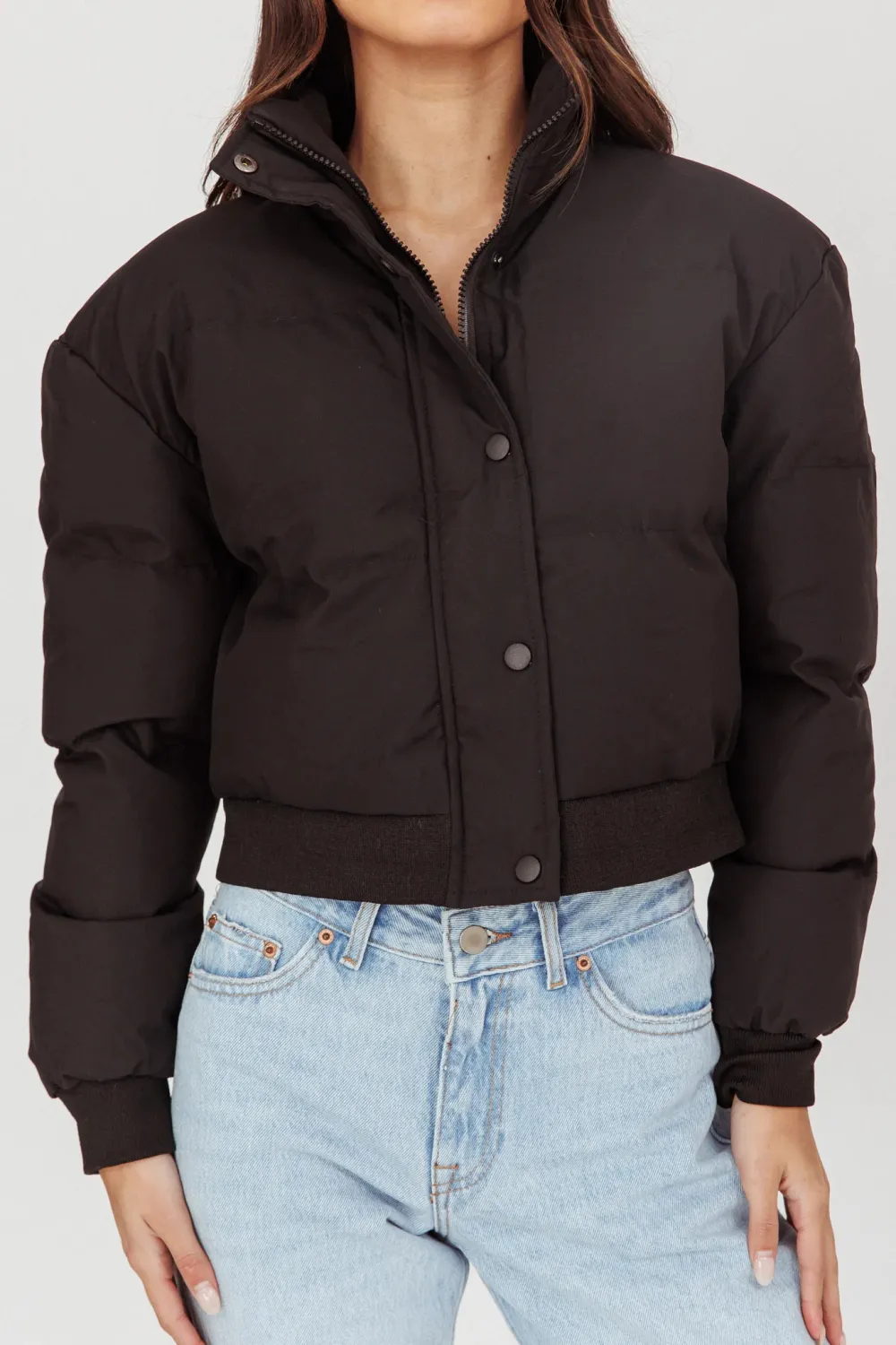 Slim Fit Solid Color Women's Warm Jacket