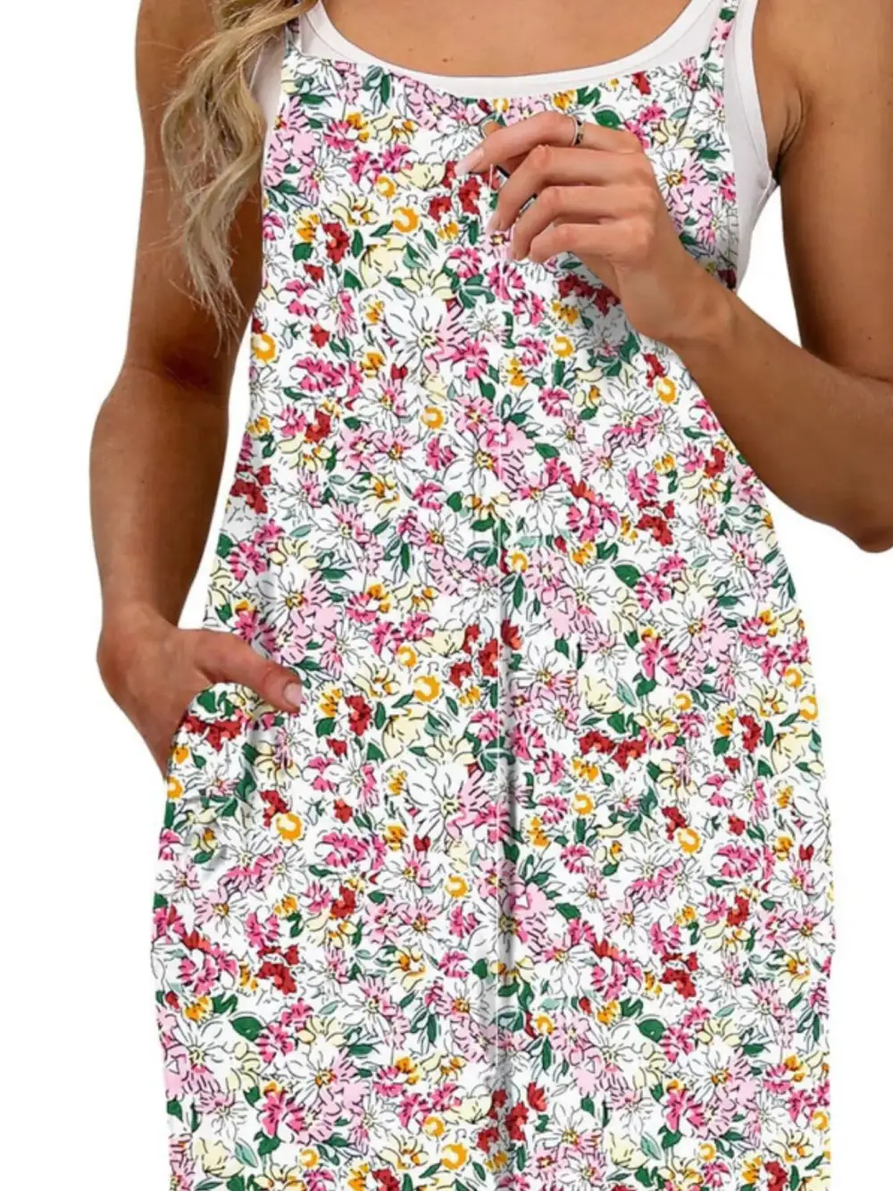 Modern Floral Wide Leg Jumpsuit