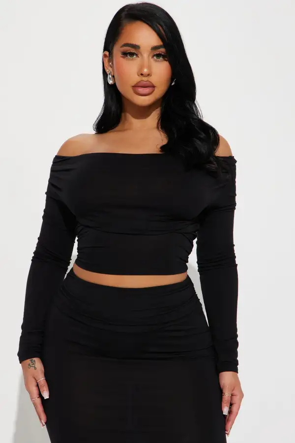 Crazy For Love Skirt Set - Black