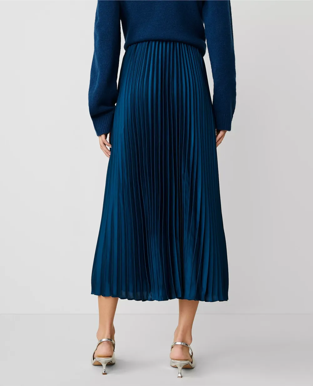 Petite Pleated Midi Skirt