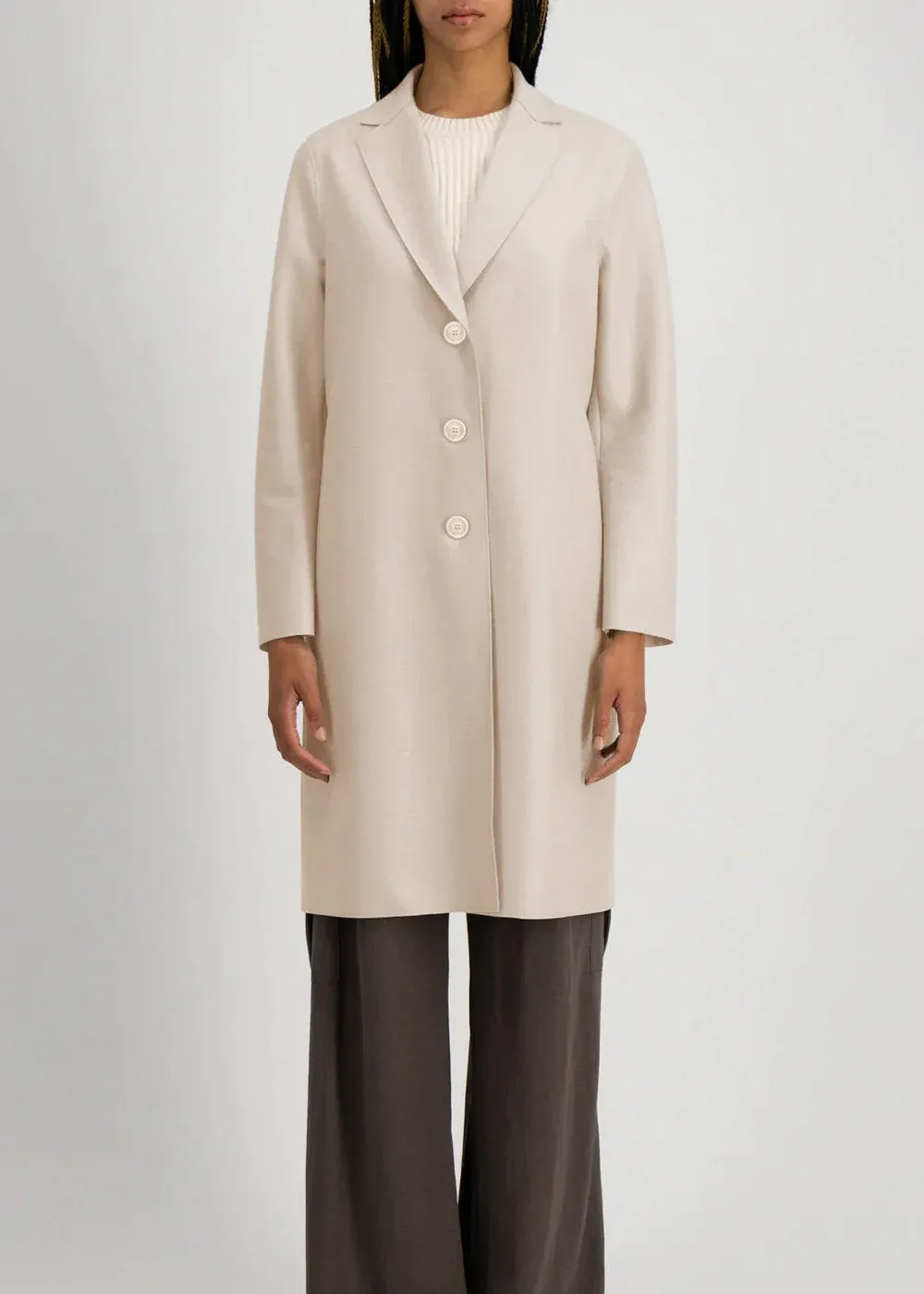 V Neck Solid Light Coat