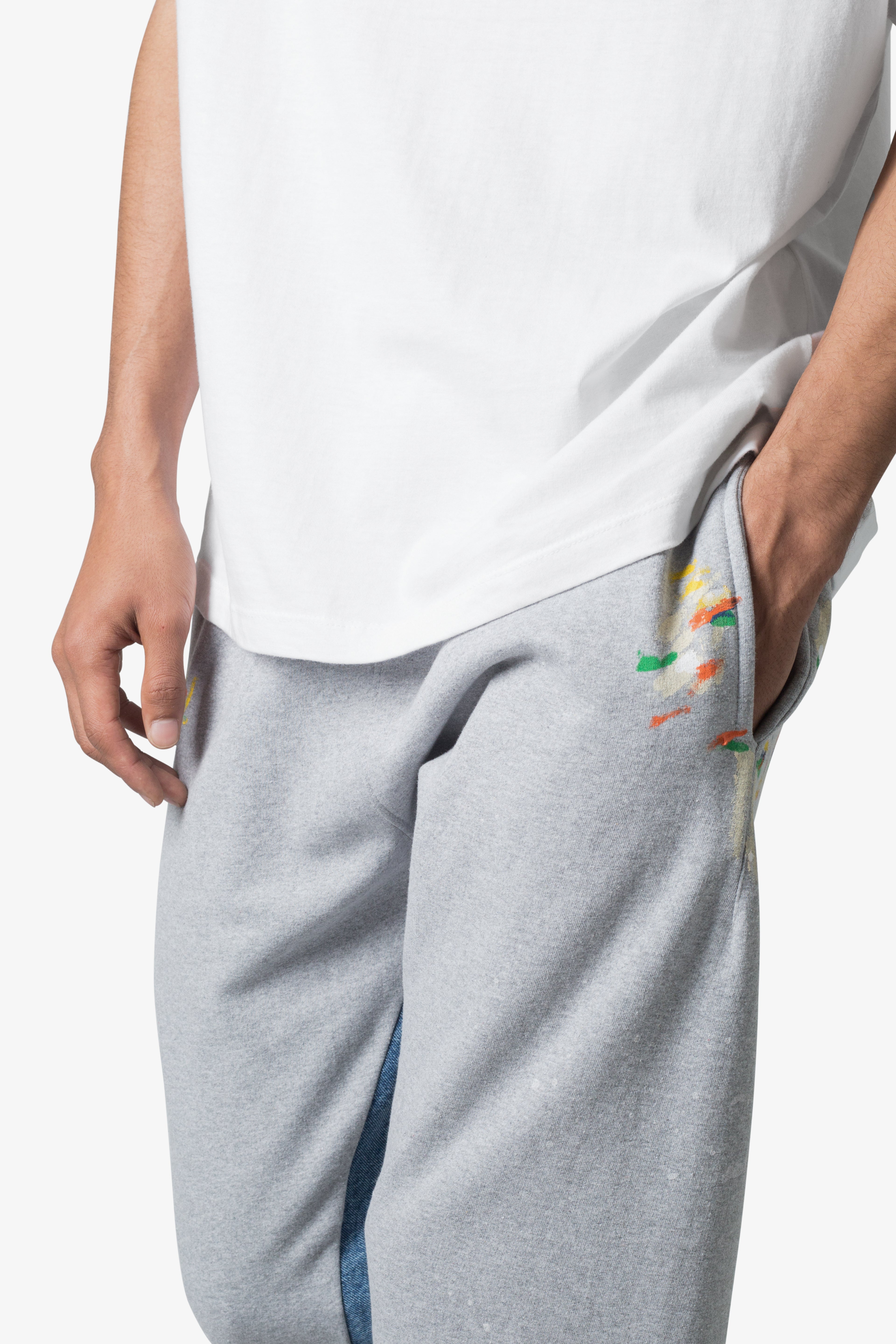 Contrast Bootcut Sweatpants - Grey