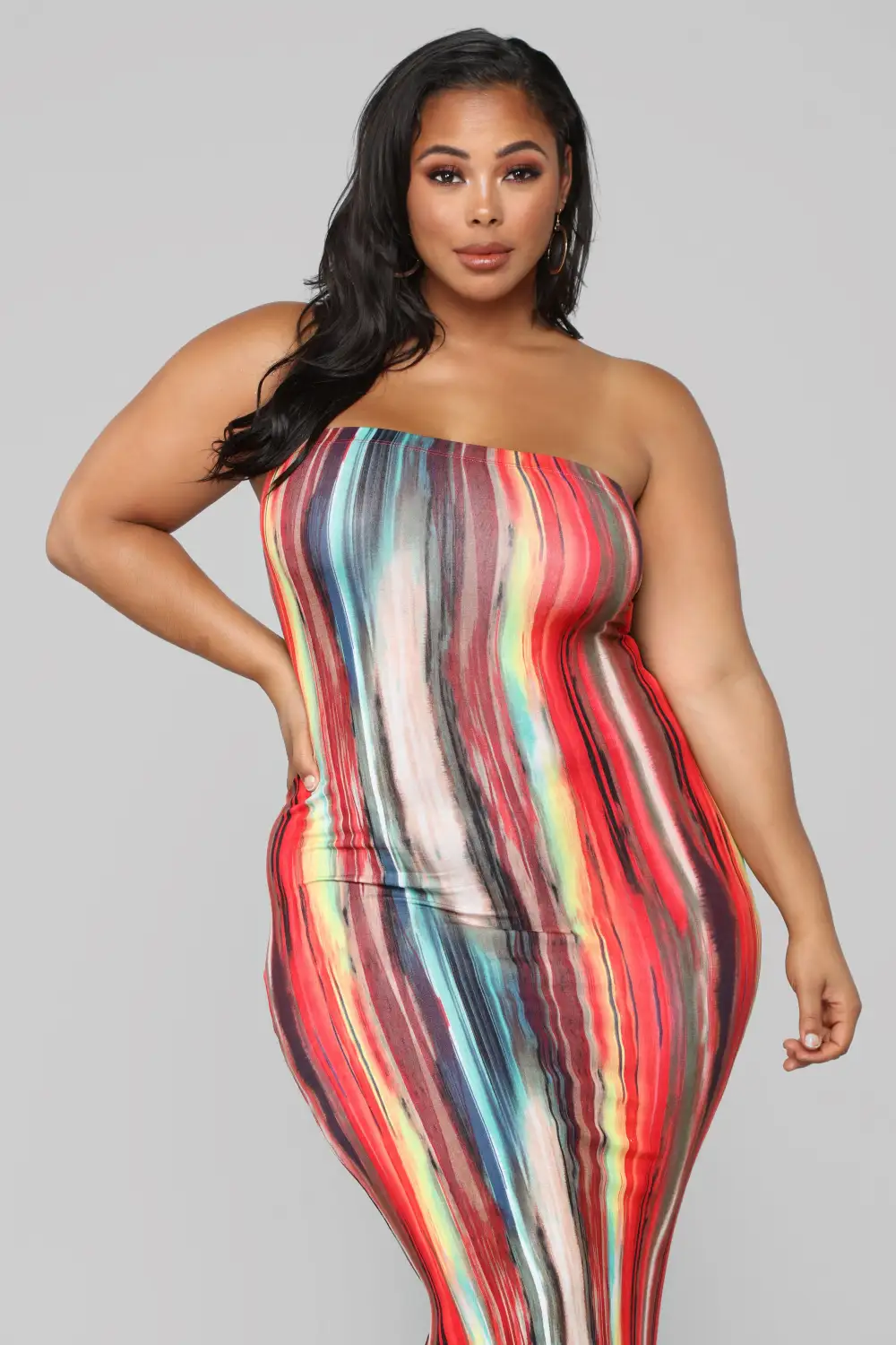 Work Of Art Dress - Red/Multi