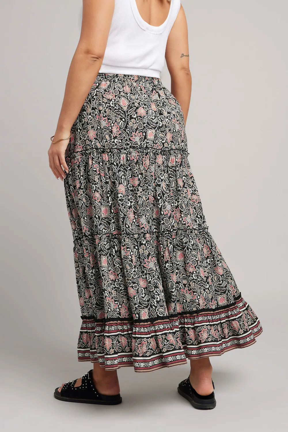 Bohemian Colorful Art Print Skirt