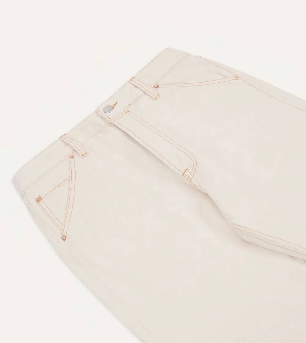 Off White Straight Leg Denim Pants