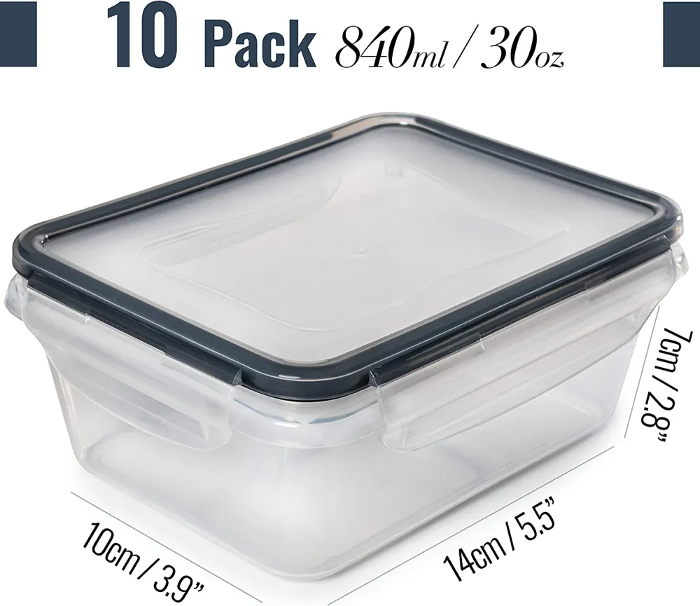 50-piece Food storage Containers Set with Lids, Plastic Leak-Proof BPA-Free Containers for Kitchen Organization, Meal Prep, Lunch Containers (Includes Labels & Pen)