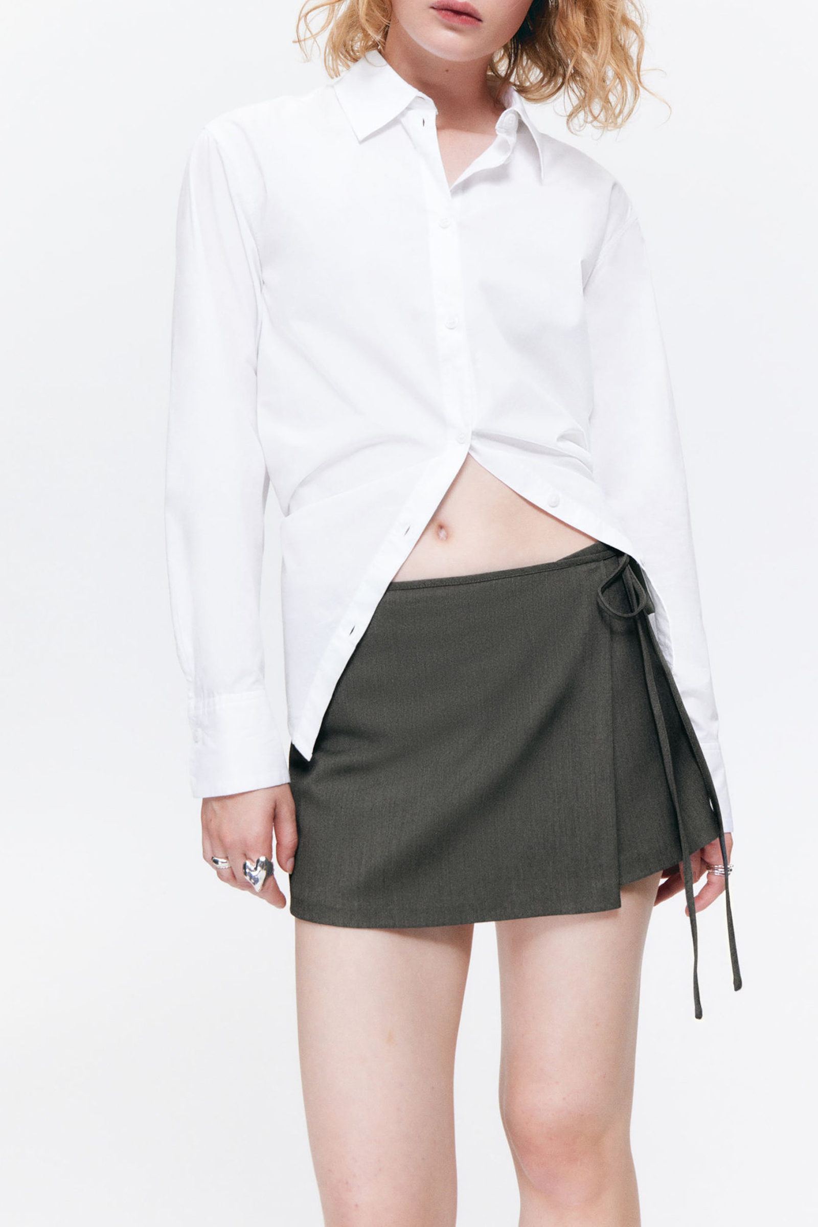 Side Tied Mini Skort