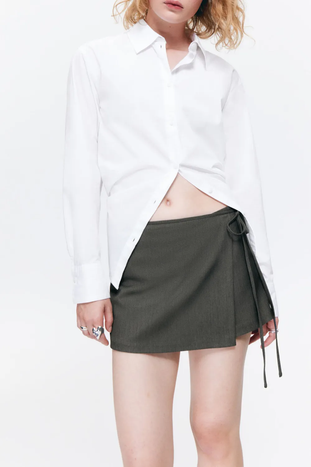 Side Tied Mini Skort