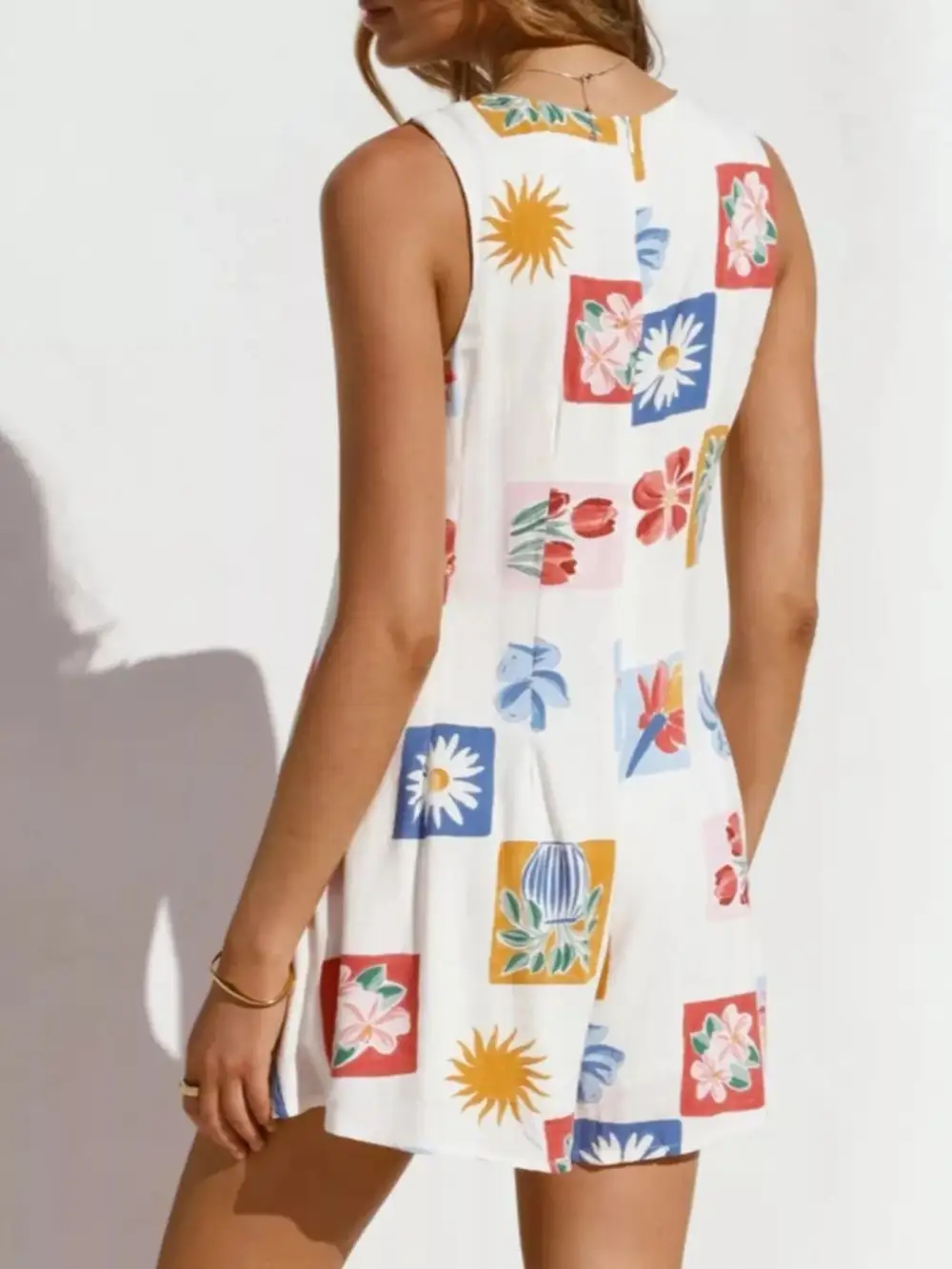 Floral Sleeveless Romper