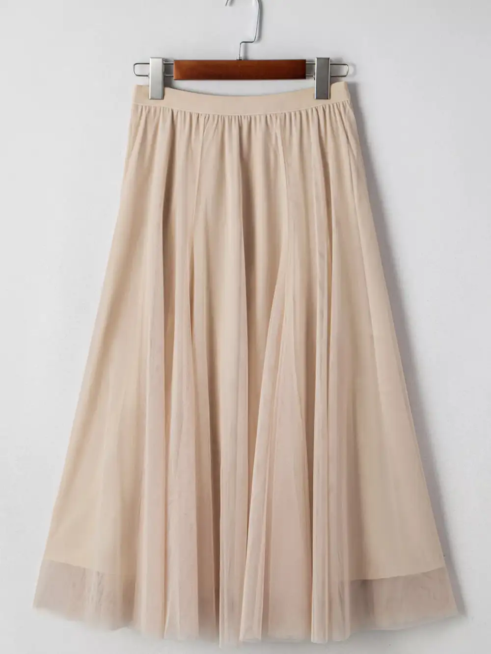 Mesh Tulle Midi Skirt