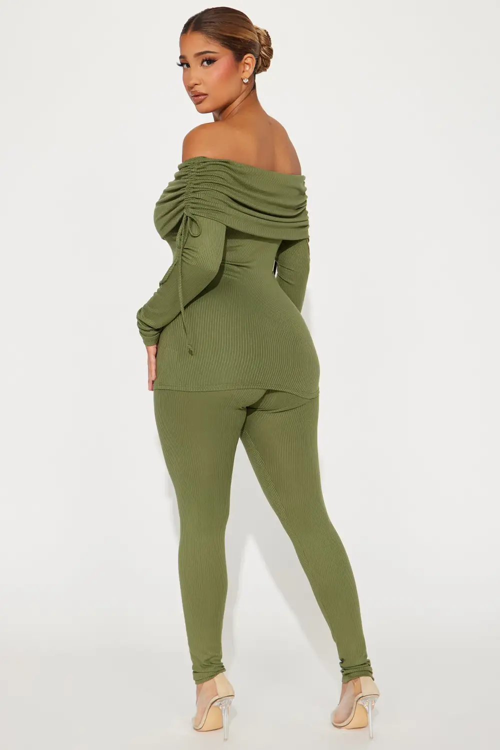 Pretty Girl Legging Set - Olive