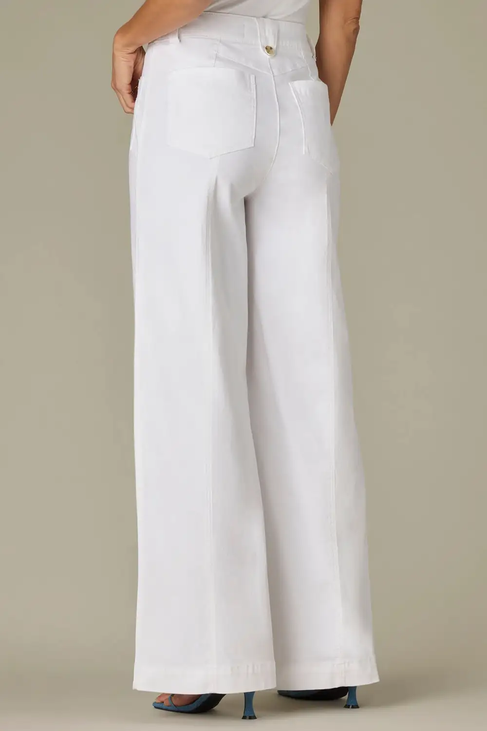  V-yoke Spade Pocket Petite Wide Leg Pants
