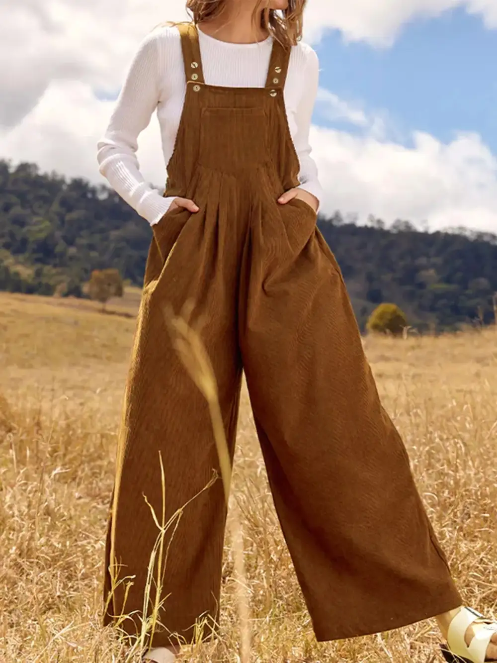 Everyday Pocket Wide Leg Jumpsuit