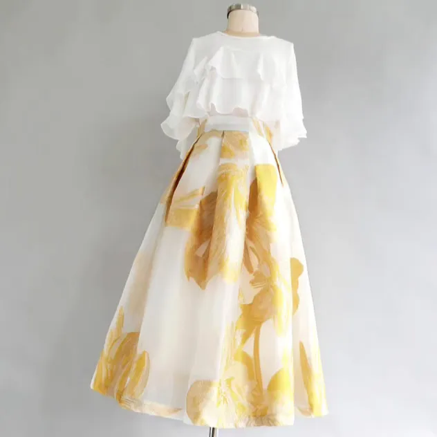 Balanced Leisure Everyday Casual Embroidered Skirt
