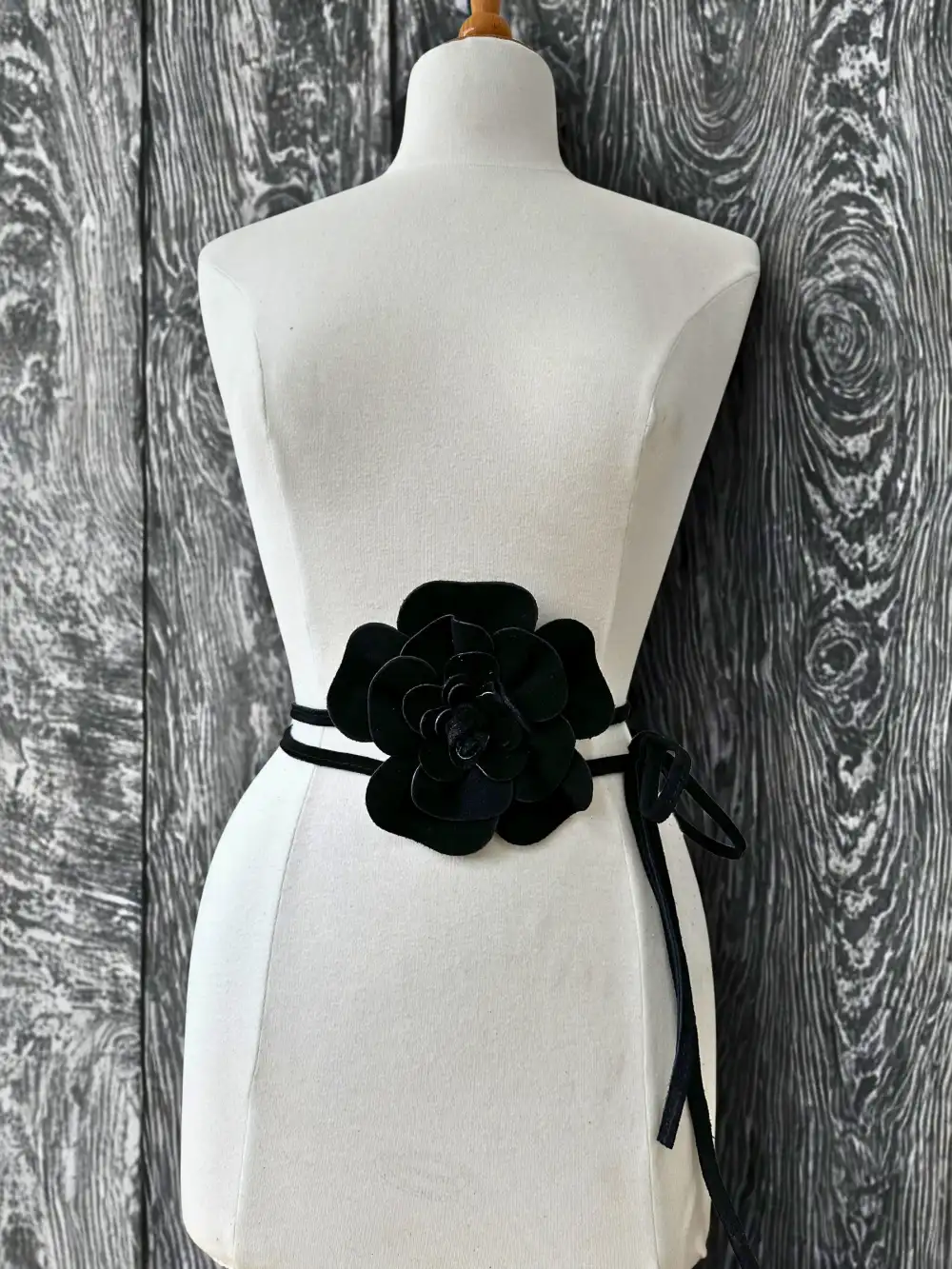 Genuine Italian Suede Leather Flower