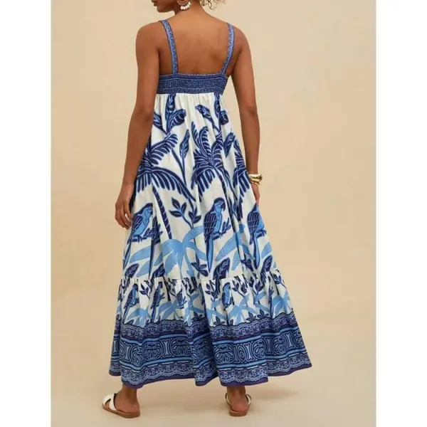 Tropical Tiered Maxi Dress
