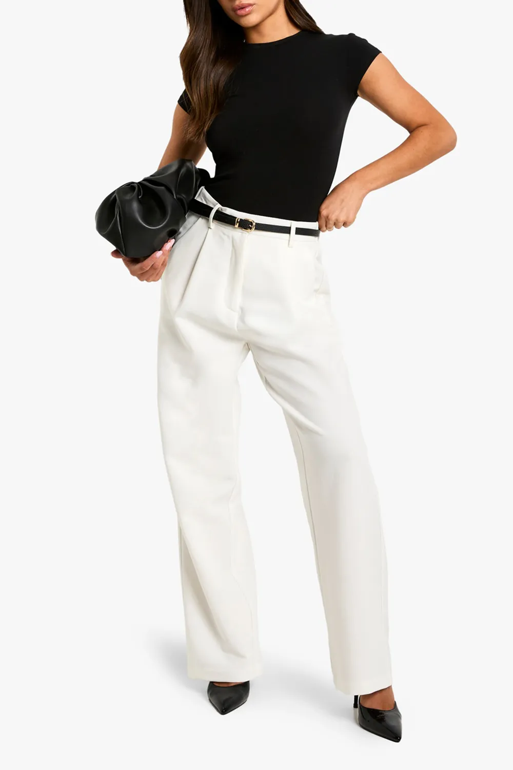 Women's High Waist Straight Casual Trousers