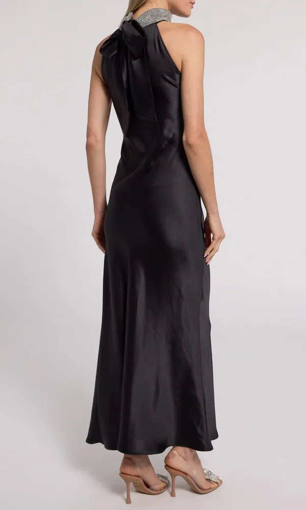 Crystal Halter Maxi Dress