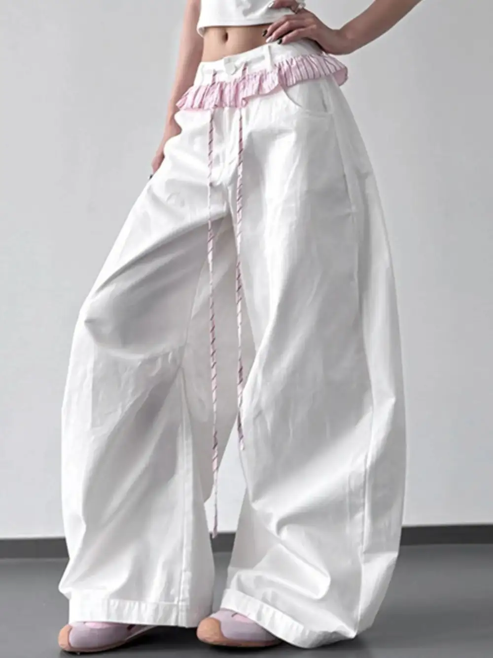 Soft Wide Leg Drawstring Pants