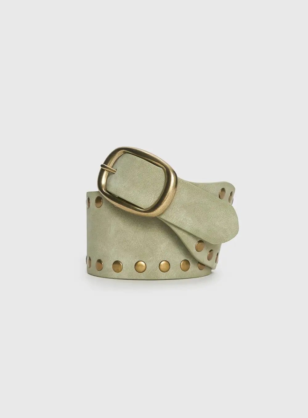 Minimal Detail Studded Buckle Belt