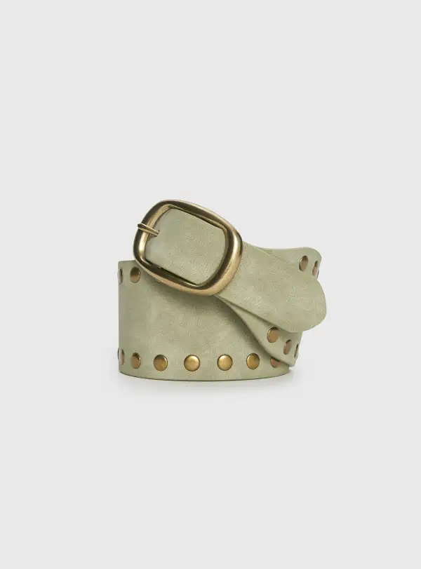Minimal Detail Studded Buckle Belt