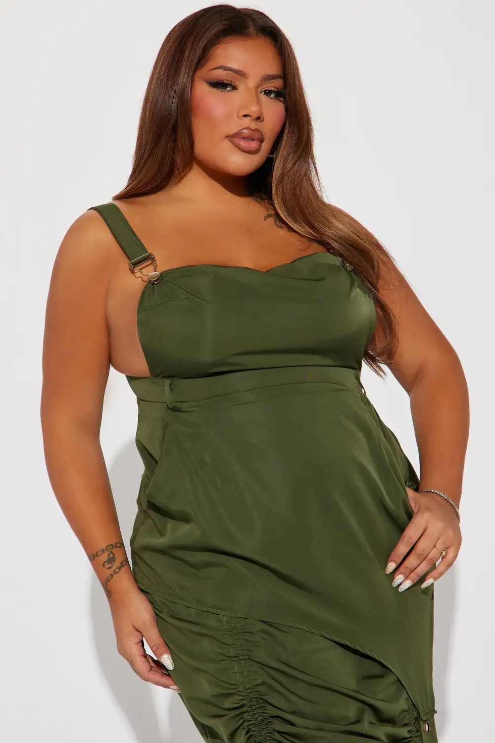 Marla Parachute Maxi Dress - Olive