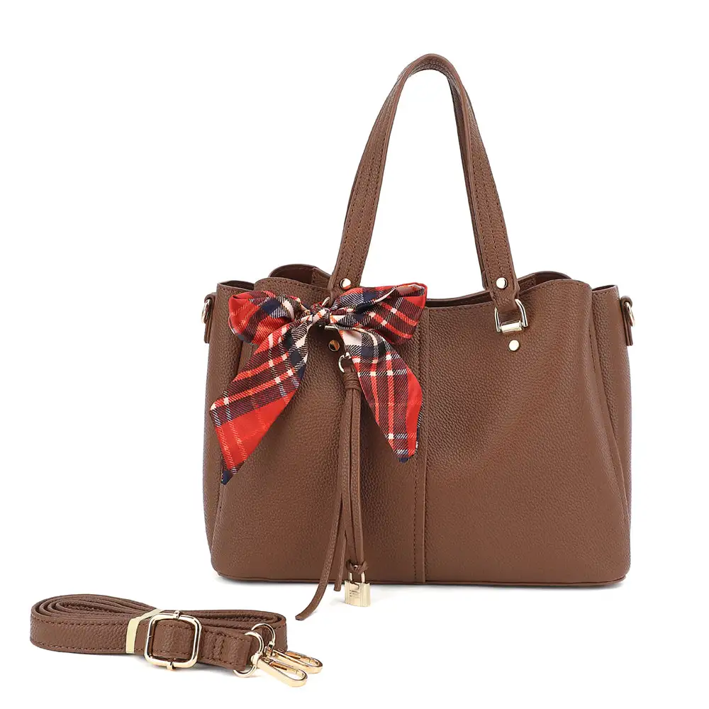 Triple Compartment Satchel Bag