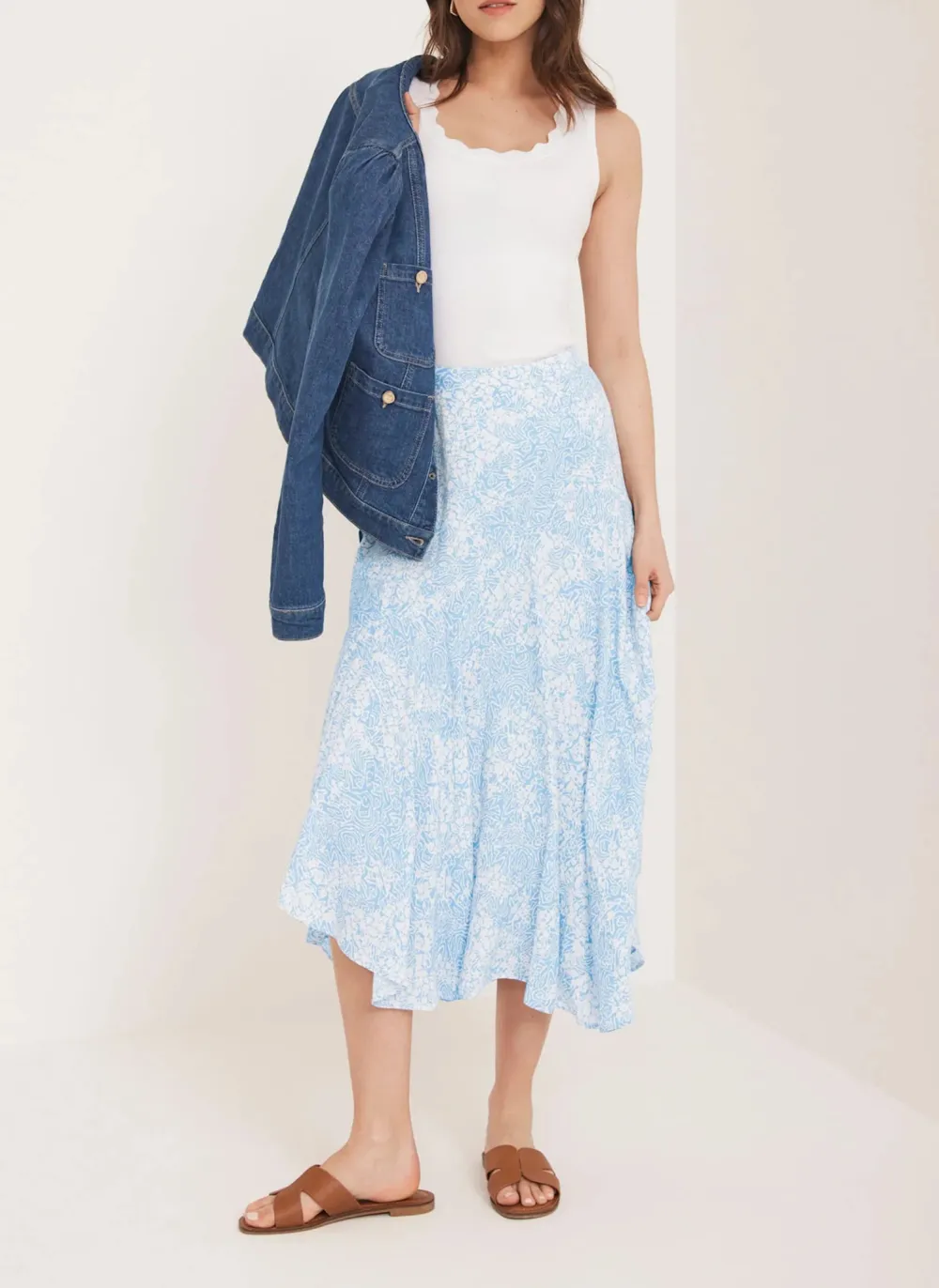 Casual Style Floral Print Skirt