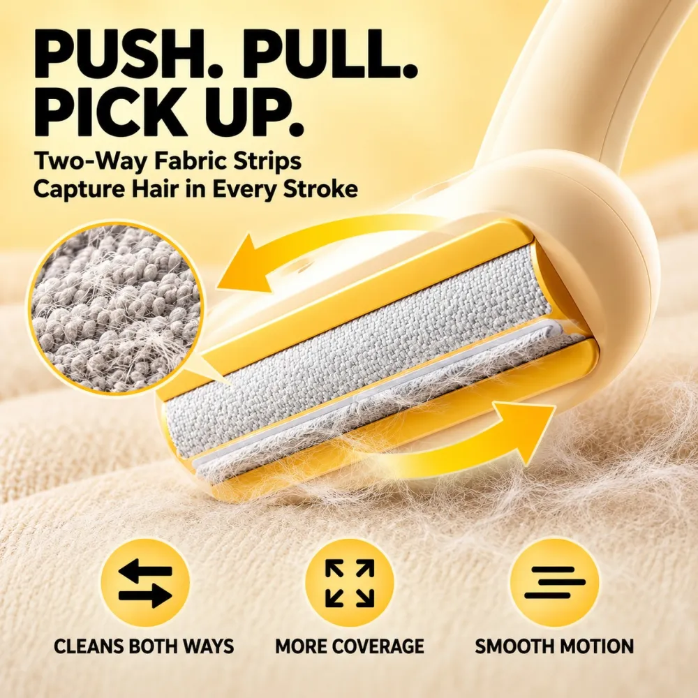 New Pet Hair Remover Brush, Little Dinosaur Double-Sided Lint Roller