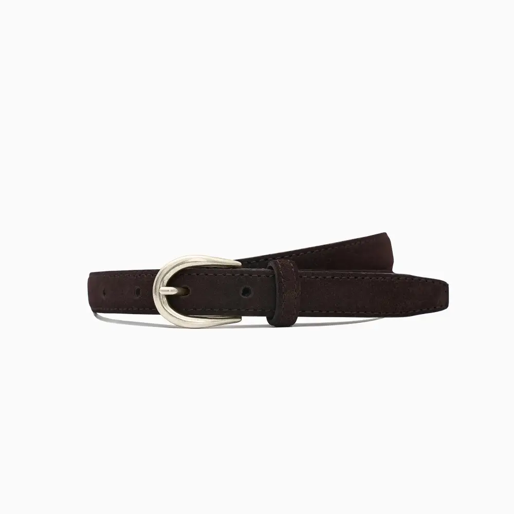 Classic Suede Narrow Waist Belt